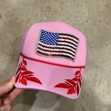Load image into Gallery viewer, Sequin Flag Trucker