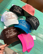 Load image into Gallery viewer, Shits About To Get Western Trucker Hat
