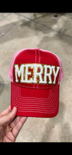 Load image into Gallery viewer, White Chenille Merry Trucker