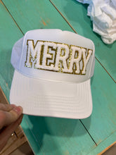 Load image into Gallery viewer, White Chenille Merry Trucker