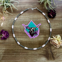 Load image into Gallery viewer, 18 Inch 5 mm Sterling silver pearls necklace with pink conch rondelle