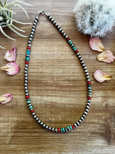 Load image into Gallery viewer, 6 mm Sterling Silver pearls necklace