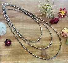 Load image into Gallery viewer, 32 inch graduated Sterling Silver Pearls necklace